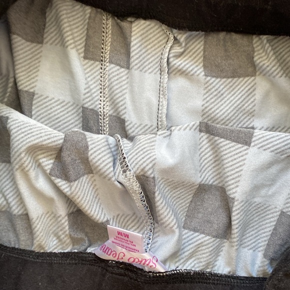 Suko Jeans unisex pyjama/sleepwear pants szM light and stretchy black/blue plaid - Picture 8 of 10